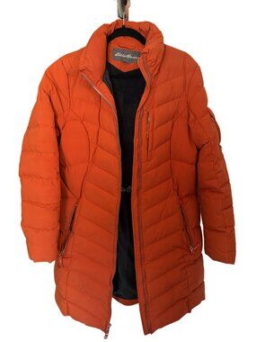 Eddie Bauer Sun Valley Down Parka Winter Jacket Puffer Coat — Orange / Large